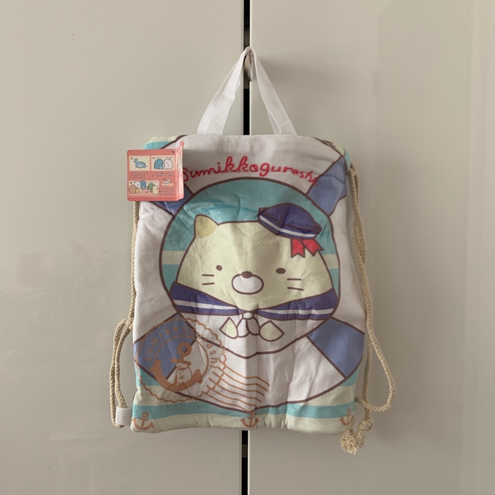 NWT Sumikko Gurashi Drawstring Bag